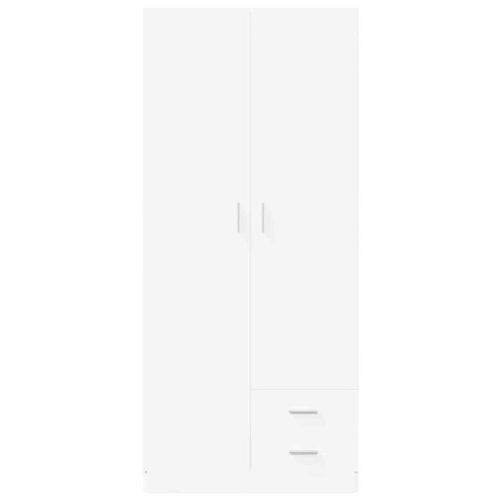 Produktbild för Garderob vit 80x52x180 cm konstruerat trä