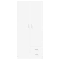 Produktbild för Garderob vit 80x52x180 cm konstruerat trä