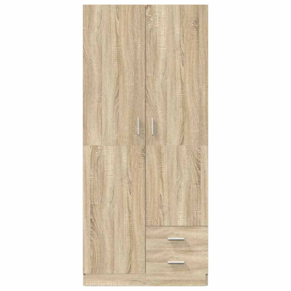 Produktbild för Garderob sonoma-ek 80x52x180 cm konstruerat trä