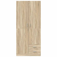 Produktbild för Garderob sonoma-ek 80x52x180 cm konstruerat trä