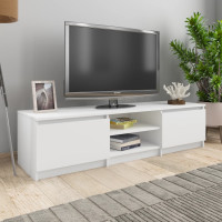 Miniatyr av produktbild för Tv-bänk vit 140x40x35,5 cm konstruerat trä