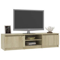 Produktbild för Tv-bänk sonoma-ek 140x40x35,5 cm konstruerat trä