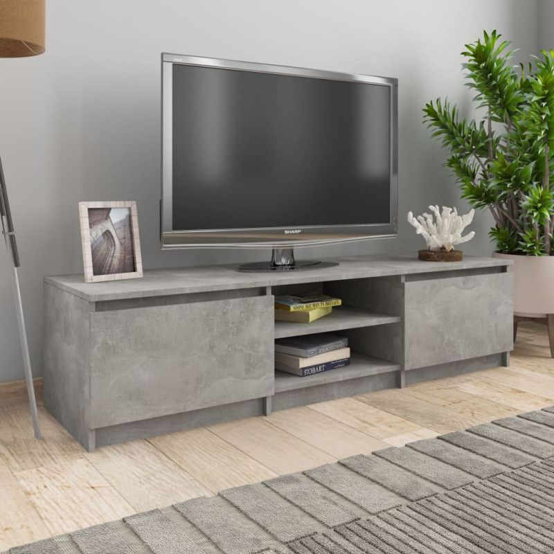 Produktbild för Tv-bänk betonggrå 140x40x35,5 cm konstruerat trä