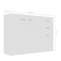 Miniatyr av produktbild för Skänk vit 105x30x75 cm spånskiva