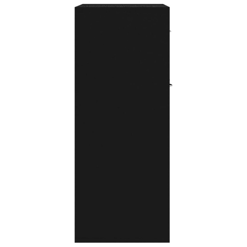 Produktbild för Skänk svart 60x30x75 cm spånskiva