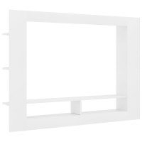 Produktbild för Tv-bänk vit 152x22x113 cm konstruerat trä