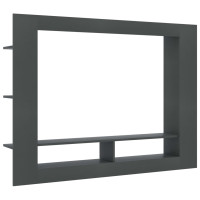 Miniatyr av produktbild för Tv-bänk grå 152x22x113 cm konstruerat trä