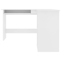 Produktbild för Skrivbord L-format vit 120x140x75 cm konstruerat trä