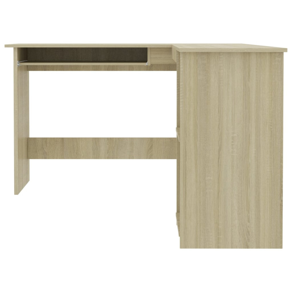 Produktbild för Skrivbord L-format sonoma-ek 120x140x75 cm konstruerat trä