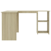 Produktbild för Skrivbord L-format sonoma-ek 120x140x75 cm konstruerat trä