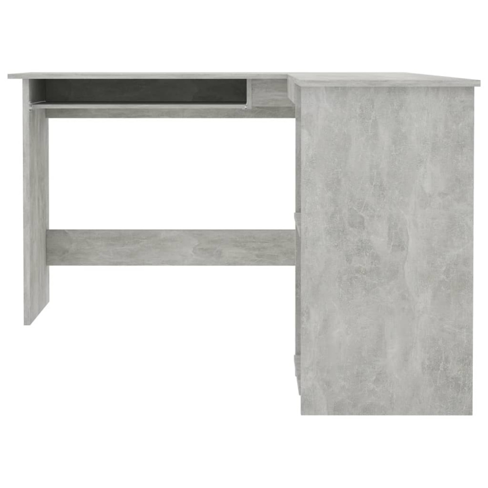 Produktbild för Skrivbord L-format betonggrå 120x140x75 cm konstruerat trä