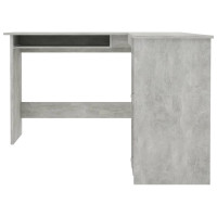Produktbild för Skrivbord L-format betonggrå 120x140x75 cm konstruerat trä