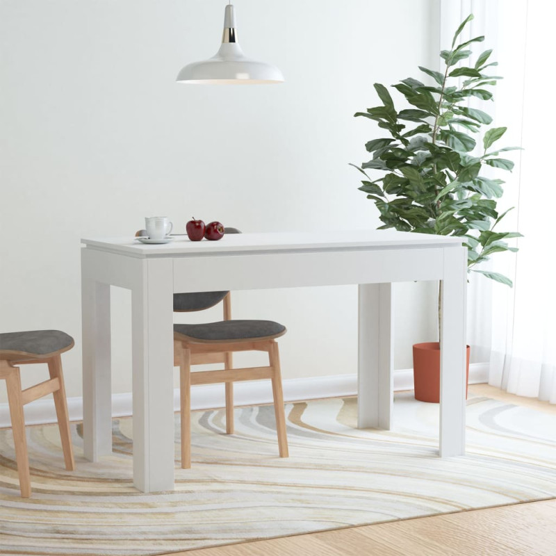 Produktbild för Matbord vit 120x60x76 cm konstruerat trä