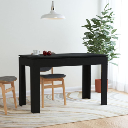 vidaXL Matbord svart 120x60x76 cm konstruerat trä