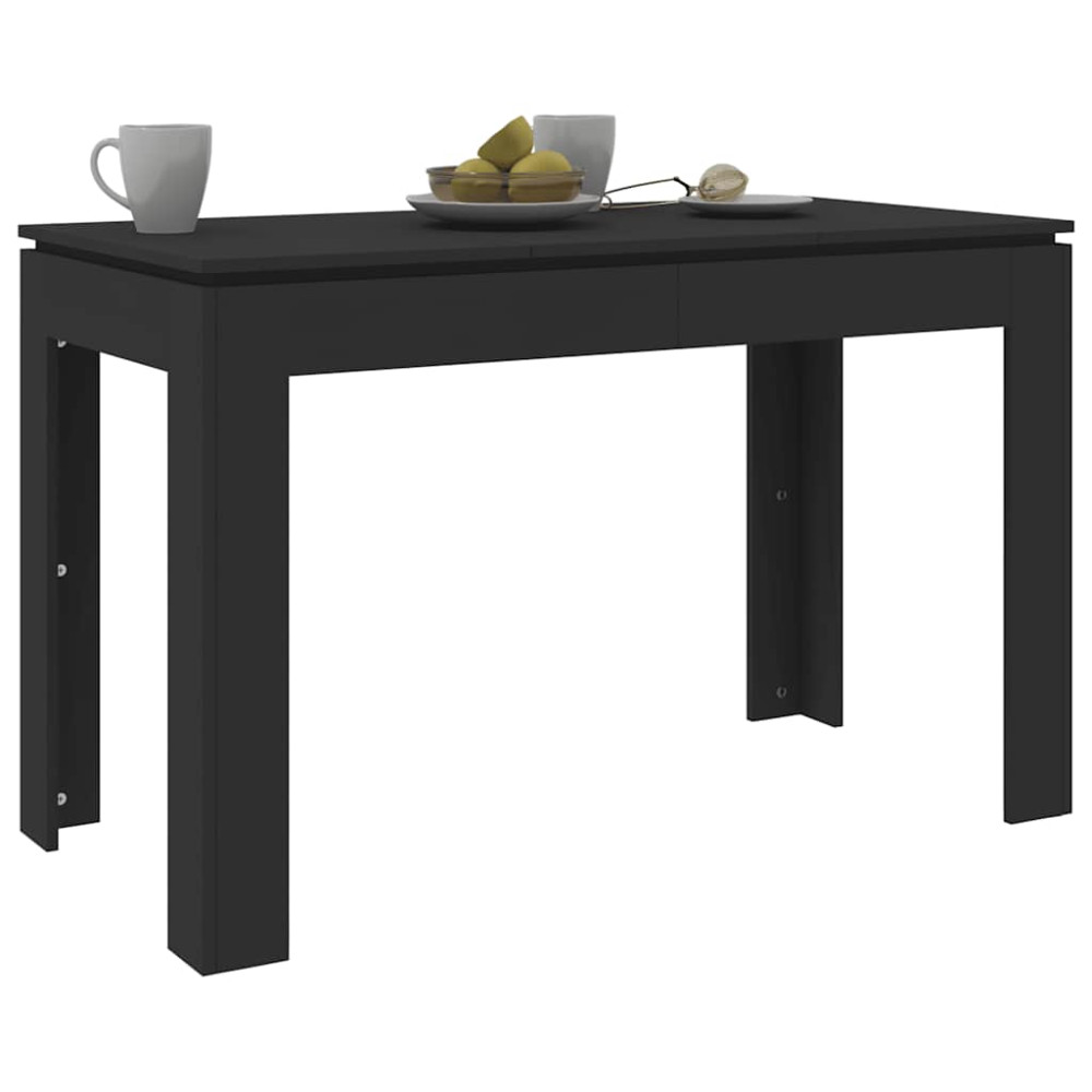 Produktbild för Matbord svart 120x60x76 cm konstruerat trä