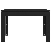 Produktbild för Matbord svart 120x60x76 cm konstruerat trä