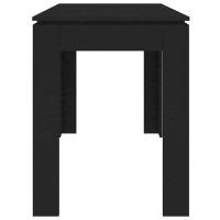 Produktbild för Matbord svart 120x60x76 cm konstruerat trä