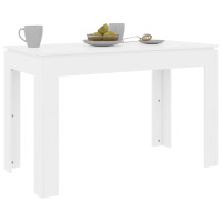 Produktbild för Matbord vit högglans 120x60x76 cm konstruerat trä