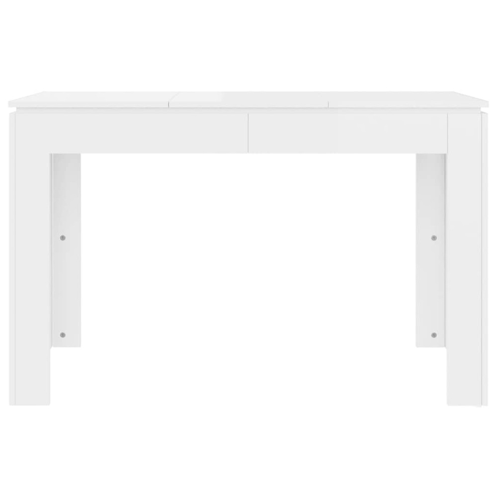 Produktbild för Matbord vit högglans 120x60x76 cm konstruerat trä