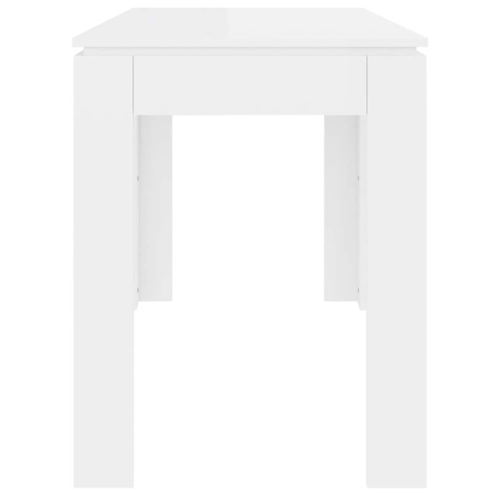 Produktbild för Matbord vit högglans 120x60x76 cm konstruerat trä