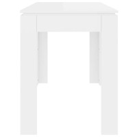 Produktbild för Matbord vit högglans 120x60x76 cm konstruerat trä
