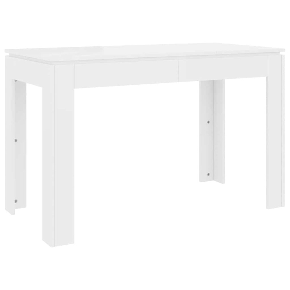 Produktbild för Matbord vit högglans 120x60x76 cm konstruerat trä
