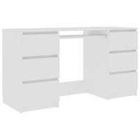 Miniatyr av produktbild för Skrivbord vit 140x50x77 cm konstruerat trä