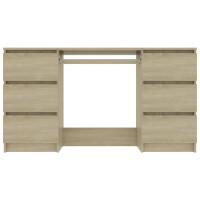 Produktbild för Skrivbord sonama-ek 140x50x77 cm konstruerat trä