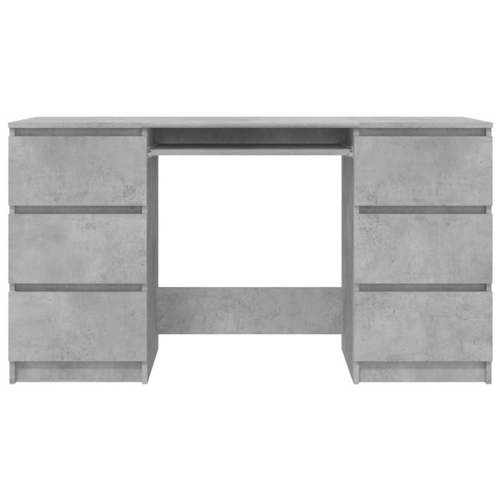Produktbild för Skrivbord betonggrå 140x50x77 cm konstruerat trä
