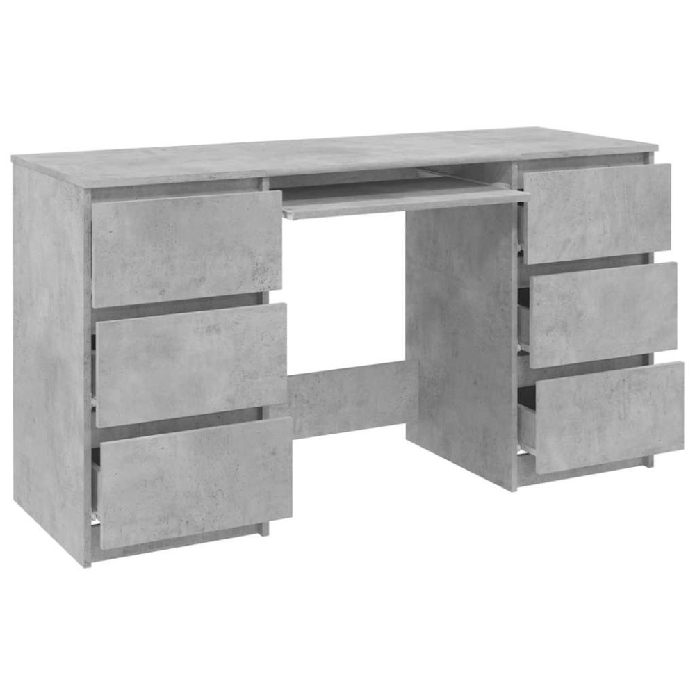 Produktbild för Skrivbord betonggrå 140x50x77 cm konstruerat trä