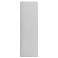 Produktbild för Bokhylla vit högglans 60x24x76 cm konstruerat trä