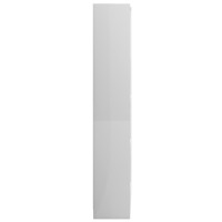 Produktbild för Bokhylla 4 hyllor vit högglans 80x24x142 cm konstruerat trä