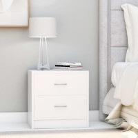 Miniatyr av produktbild för Sängbord vit 40x30x40 cm konstruerat trä
