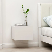 Miniatyr av produktbild för Sängbord vit 40x30x30 cm konstruerat trä
