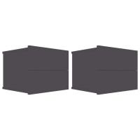 Produktbild för Sängbord 2 st grå 40x30x30 cm konstruerat trä