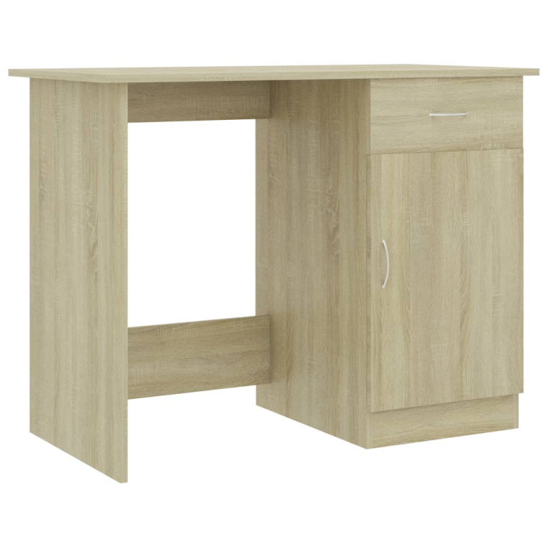 Produktbild för Skrivbord sonoma-ek 100x50x76 cm konstruerat trä
