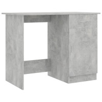 Produktbild för Skrivbord betonggrå 100x50x76 cm konstruerat trä
