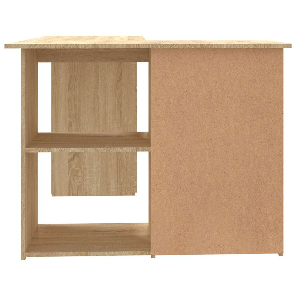 Produktbild för Hörnskrivbord sonoma-ek 145x100x76 cm konstruerat trä