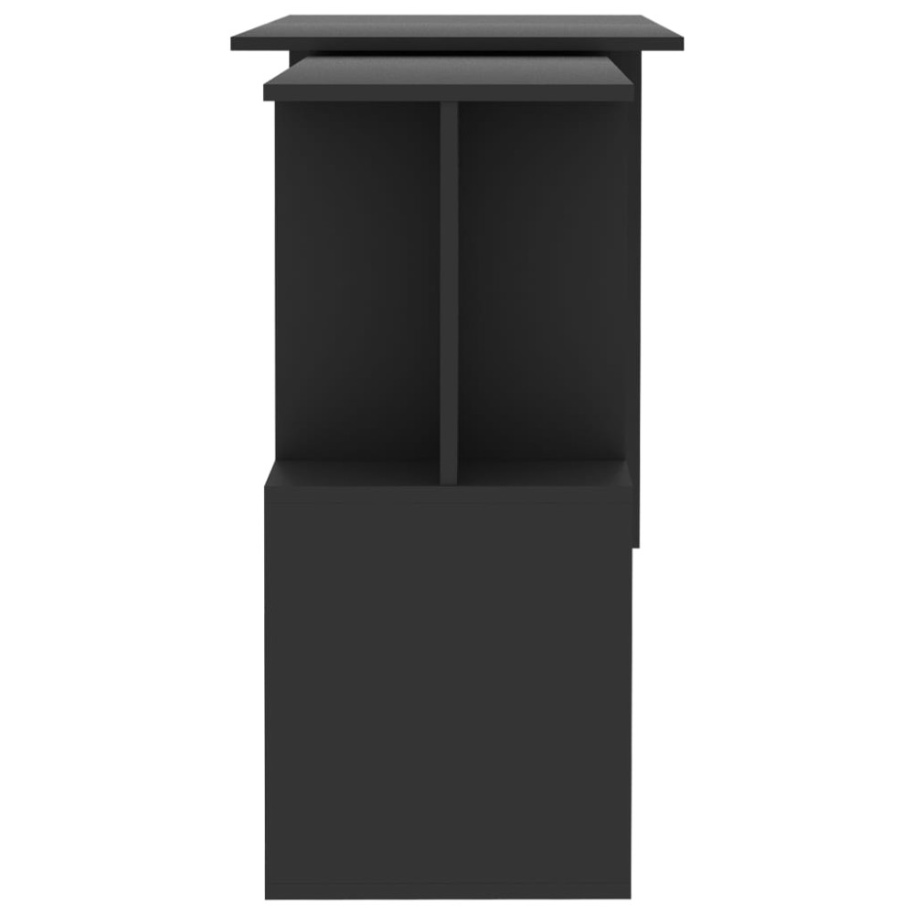 Produktbild för Skrivbord hörn grå 200x50x76 cm konstruerat trä