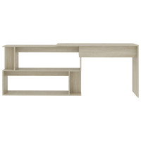 Produktbild för Skrivbord sonoma-ek 200x50x76 cm konstruerat trä