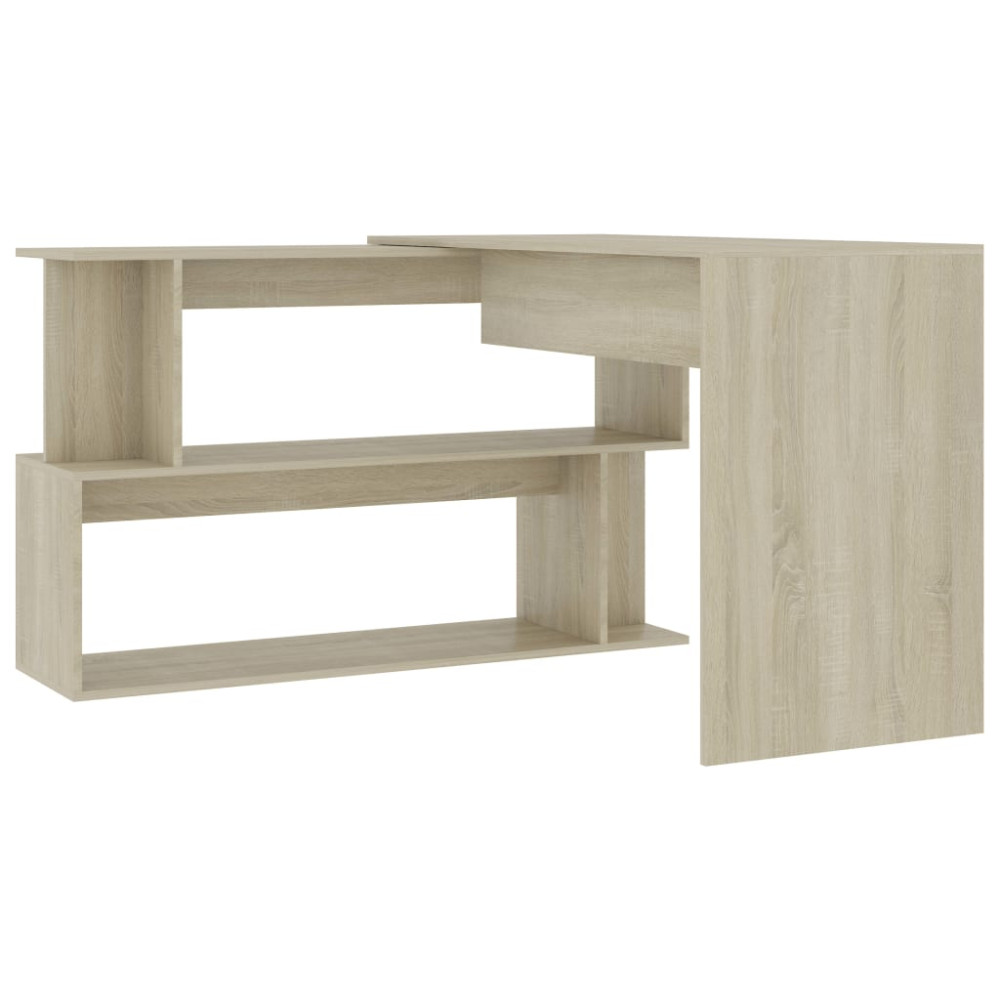 Produktbild för Skrivbord sonoma-ek 200x50x76 cm konstruerat trä