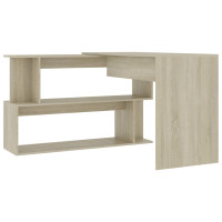 Produktbild för Skrivbord sonoma-ek 200x50x76 cm konstruerat trä