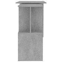 Produktbild för Skrivbord hörn betonggrå 200x50x76 cm konstruerat trä