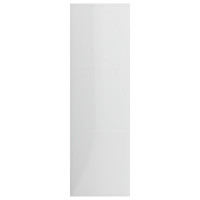 Produktbild för Bokhylla vit högglans 98x30x98 cm konstruerat trä