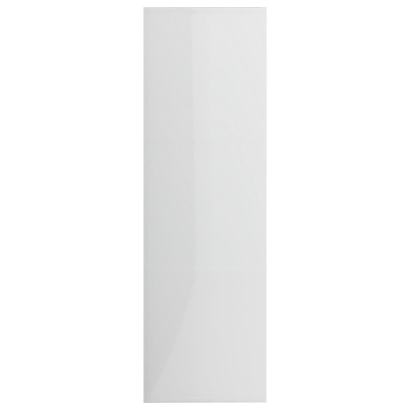 Produktbild för Bokhylla vit högglans 98x30x98 cm spånskiva