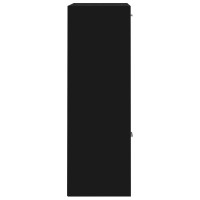 Produktbild för Förvaringsskåp svart 60x29,5x90 cm konstruerat trä