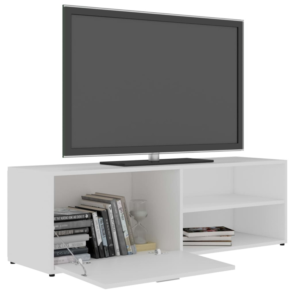 Produktbild för Tv-bänk vit 120x34x37 cm konstruerat trä