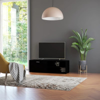 Produktbild för TV-bänk svart 120x34x37 cm konstruerat trä