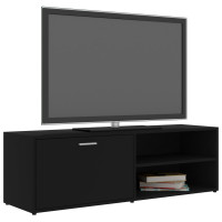 Produktbild för TV-bänk svart 120x34x37 cm konstruerat trä