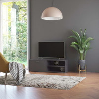 Produktbild för Tv-bänk grå 120x34x37 cm konstruerat trä